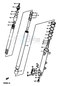 RG500 (E1) Gamma drawing FRONT RIGHT DAMPER