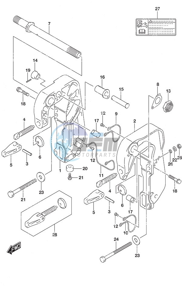 Clamp Bracket w/Power Tilt