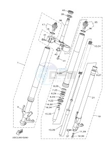 MT-09 TRACER MT09TRA TRACER 900 (2SCL) drawing FRONT FORK