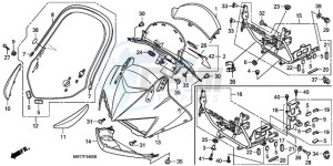 XL1000V9 F / CMF drawing UPPER COWL