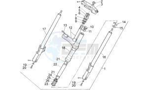 RS 125 (eng. 122cc) drawing Front Fork