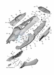 TRACER 9 MTT890 (B5U9) drawing SIDE COVER