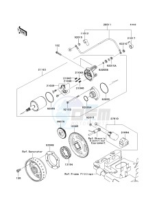 KVF 750 E [BRUTE FORCE 750 4X4I NRA OUTDOORS] (E8F-E9FA) E9FA drawing STARTER MOTOR