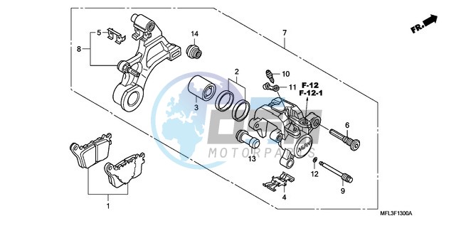 REAR BRAKE CALIPER