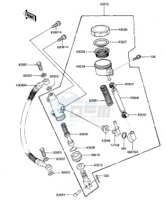 KZ 1000 K [LTD] (K1-K2) [LTD] drawing REAR MASTER CYLINDER