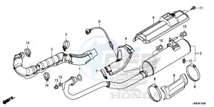 TRX500FA6F TRX500FA ED drawing EXHAUST MUFFLER