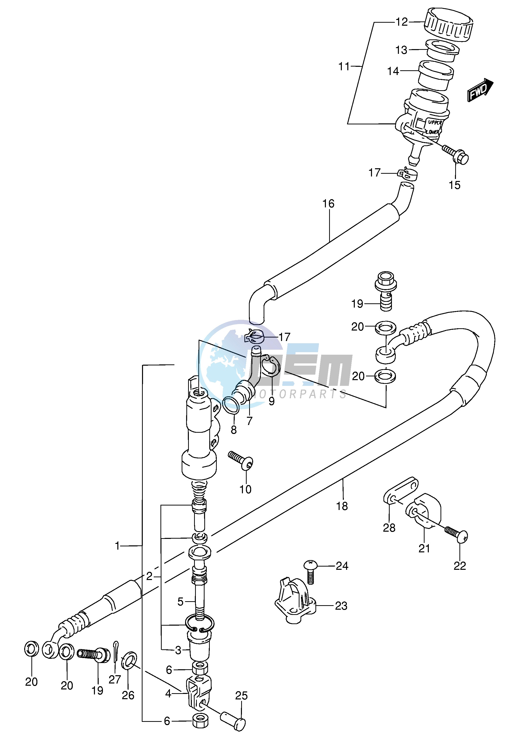 REAR MASTER CYLINDER (MODEL L)