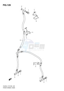 DL650 (E3) V-Strom drawing FRONT BRAKE HOSE (DL650L1 E3)