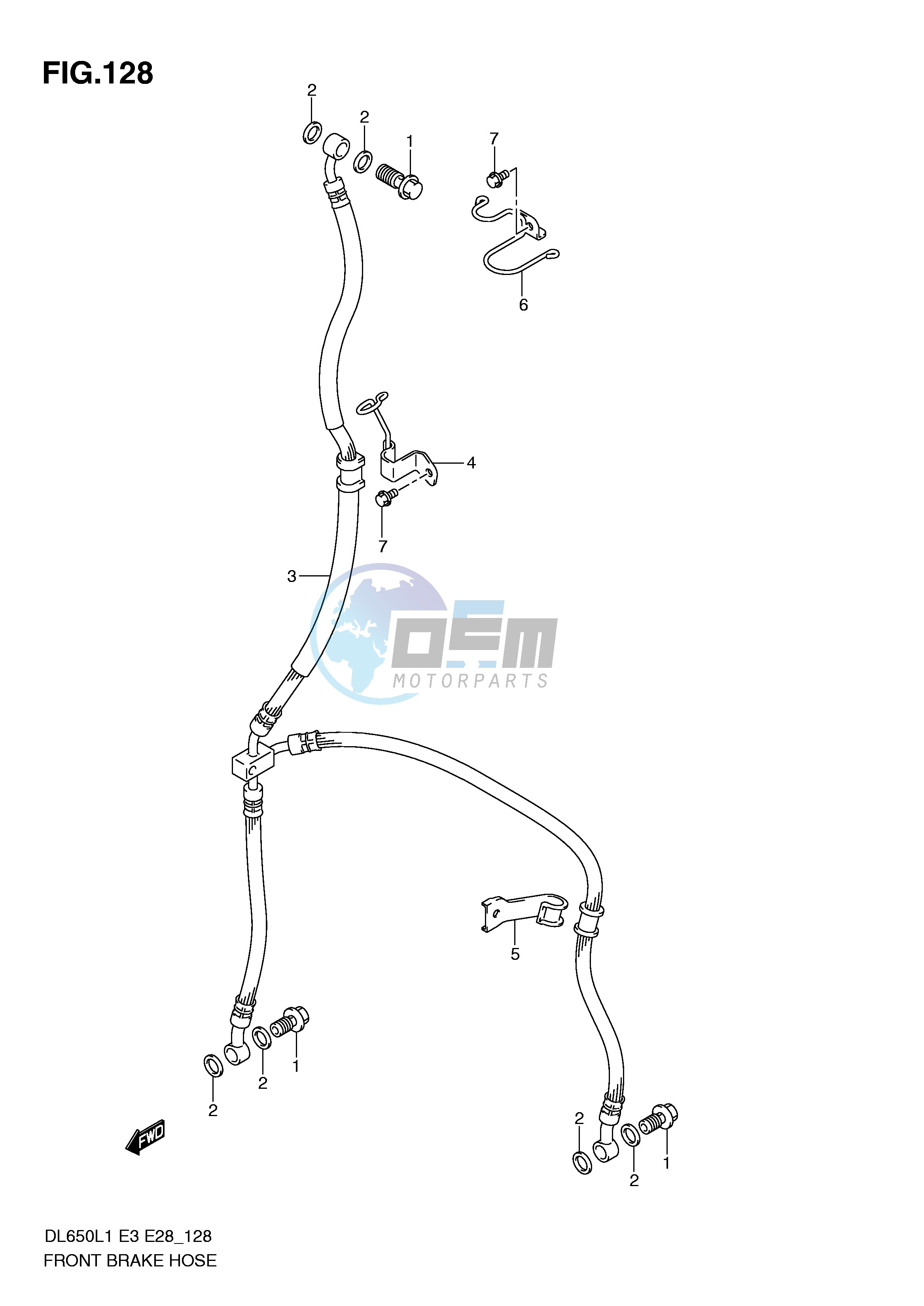 FRONT BRAKE HOSE (DL650L1 E3)