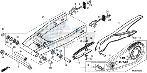 CBR500RAD CBR500R ABS UK - (E) drawing SWINGARM