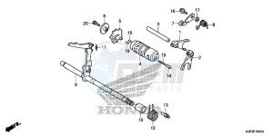 MSX125E MSX125 UK - (E) drawing GEARSHIFT DRUM