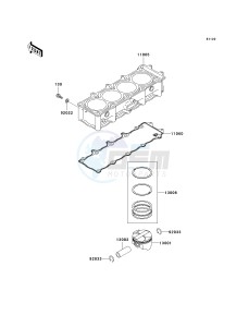 ZX 1200 A [NINJA ZX-12R] (A1) [NINJA ZX-12R] drawing CYLINDER_PISTON-- S- -