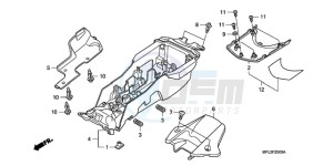 CBR1000RR9 BR / MME SPC - (BR / MME SPC) drawing REAR FENDER (CBR1000RR)