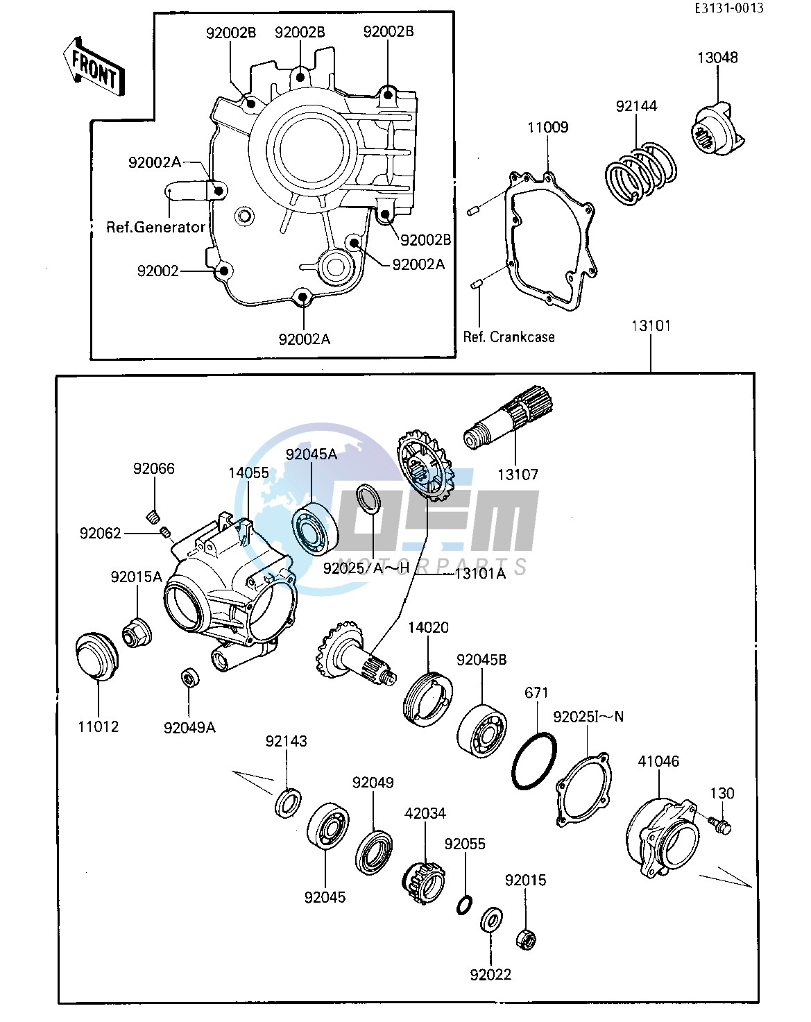 FRONT BEVEL GEARS