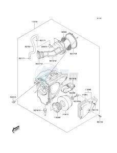 KLX 125 B (B6F) B6F drawing AIR CLEANER