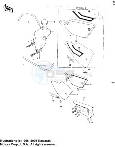 KT 250 A [TRIAL] (A-A2) [TRIAL] drawing SIDE COVERS_OIL TANK_CHAIN COVER