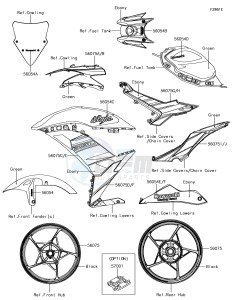 NINJA 650 EX650KJFA XX (EU ME A(FRICA) drawing Decals(Green)(KJFA)