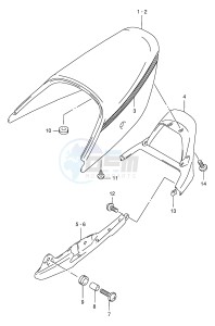 GSX400 (E30) drawing SEAT TAIL COVER