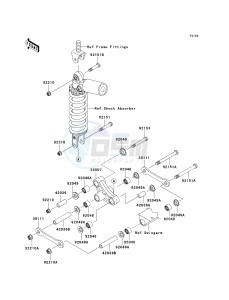 ZX 600 J [ZZR600] (J6F-J8F) J6F drawing REAR SUSPENSION