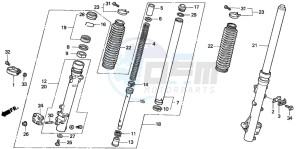 NX500 DOMINATOR drawing FRONT FORK