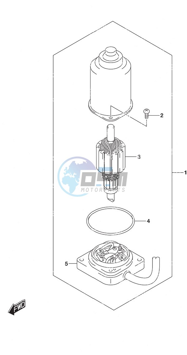 PTT Motor w/Power Tilt