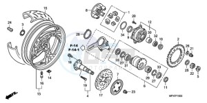 CB1000RA9 UK - (E / ABS MPH) drawing REAR WHEEL