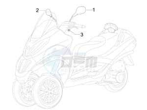 MP3 125 ie Touring drawing Mirrors