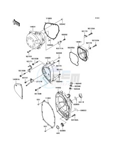 Z750S ZR750-K1H FR GB XX (EU ME A(FRICA) drawing Engine Cover(s)