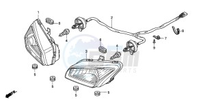 TRX350TM FOURTRAX drawing HEADLIGHT