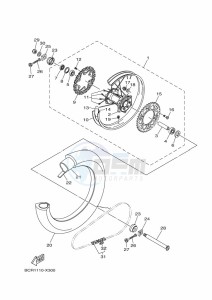 YZ250 (BCRL) drawing REAR WHEEL