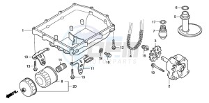 VTR1000SP VTR1000SP-2 drawing OIL PUMP