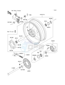 ZR 1000 B [Z1000] (7F-8F) 0B8F drawing REAR WHEEL_CHAIN