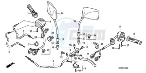 CBF600N9 UK - (E / MKH) drawing HANDLE LEVER/SWITCH/CABLE