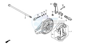 XR80R drawing REAR BRAKE PANEL