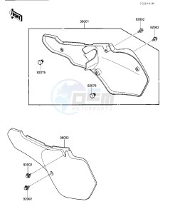 KX 500 C [KX500] (C1) [KX500] drawing SIDE COVERS