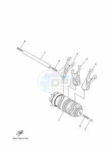 YZF125-A YZF-R125 (BGV2) drawing SHIFT CAM & FORK