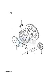 GSX550E (E1) drawing STARTER CLUTCH