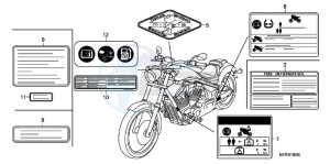 VT1300CXAB drawing CAUTION LABEL