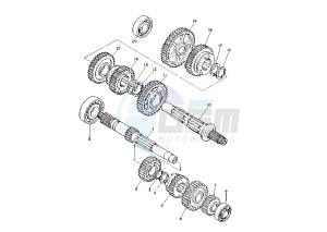 XV DX VIRAGO 535 drawing TRANSMISSION