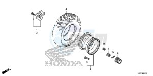 TRX420TE1E TRX420 ED drawing REAR WHEEL