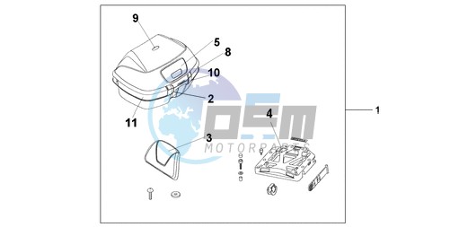 KIT TOP BOX 45L