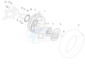 GTS 125 4T E4 ABS (EMEA) drawing Rear wheel