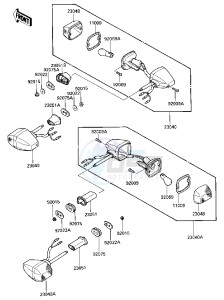 ZX 600 A [NINJA 600] (A3) [NINJA 600] drawing TURN SIGNALS