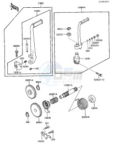 KDX 80 C [KDX80] (C1-C5) [KDX80] drawing KICKSTARTER MECHANISM