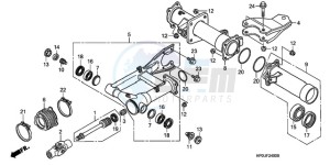 TRX500FE9 Australia - (U) drawing SWINGARM