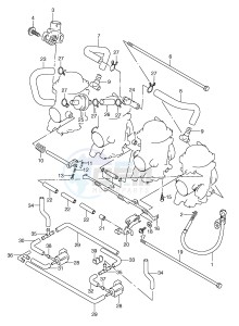 GSX-R600 (E2) drawing CARBURETOR FITTINGS (MODEL W X Y)