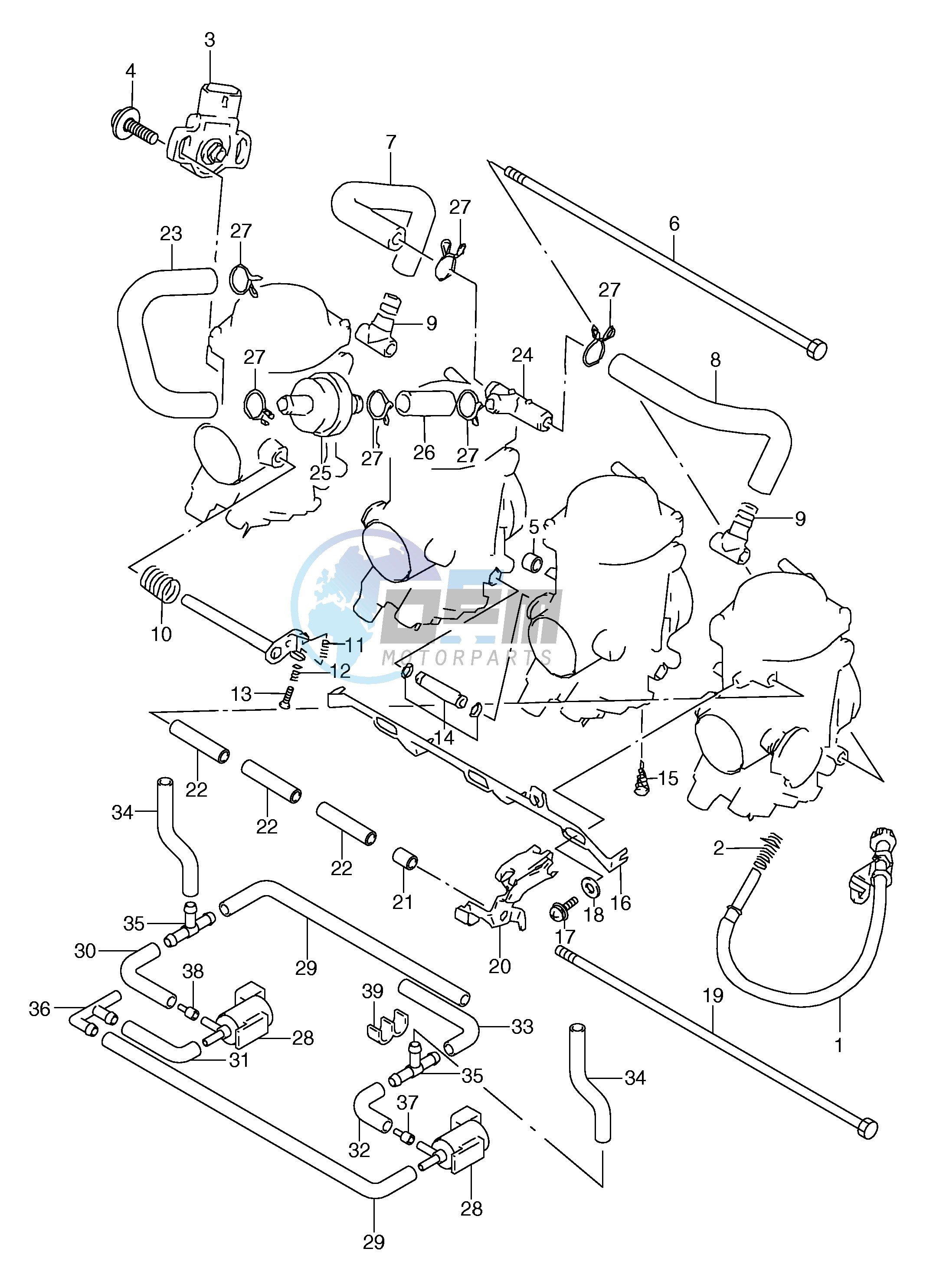 CARBURETOR FITTINGS (MODEL W X Y)