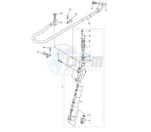 YZ F 250 drawing REAR MASTER CYLINDER