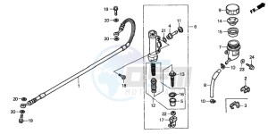 CR250R drawing REAR BRAKE MASTER CYLINDER