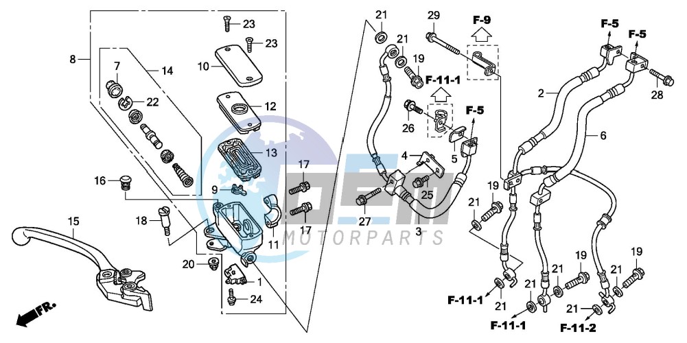 FR. BRAKE MASTER CYLINDER (CBF1000A/T/S)